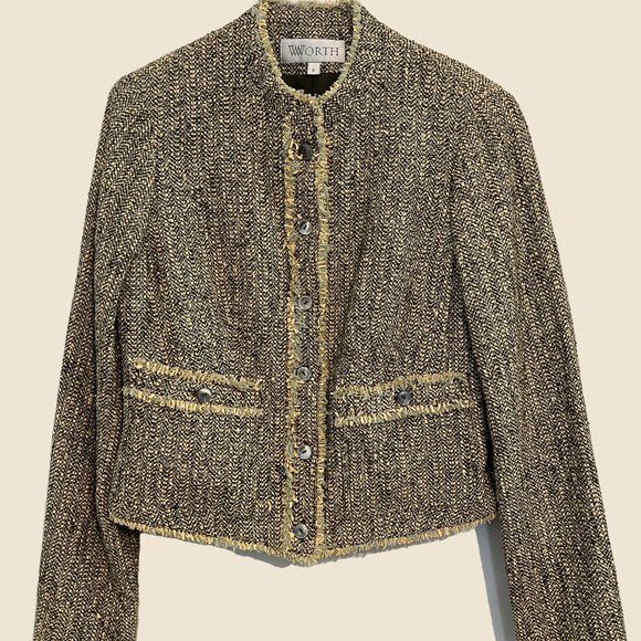 Tweed Chanel-style skort, mother of pearl buttons - Picture 2 of 5